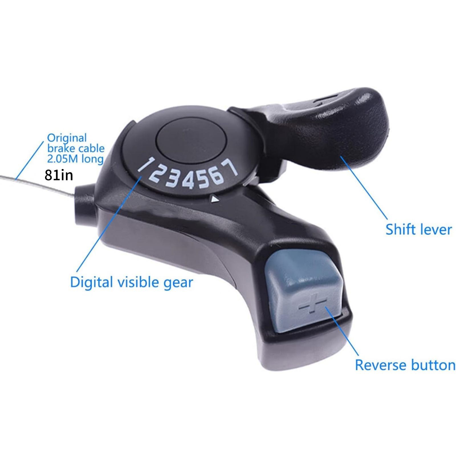 21-Speed MTB Shifters Set Aluminum Alloy w/Thumb Button Lever Control 3×7 Gears