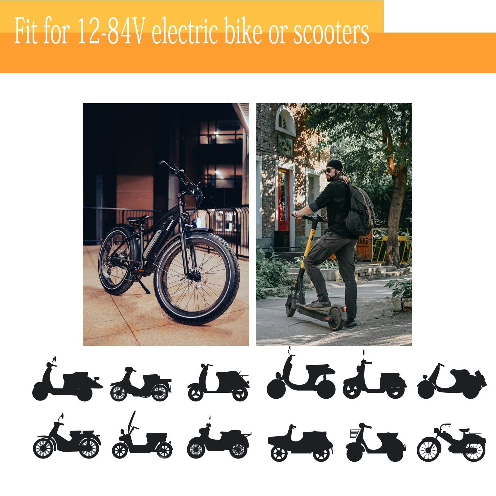 1 Pair EBike Throttle Grip,Electric Bicycle Scooter Twist Handlebar with LCD …