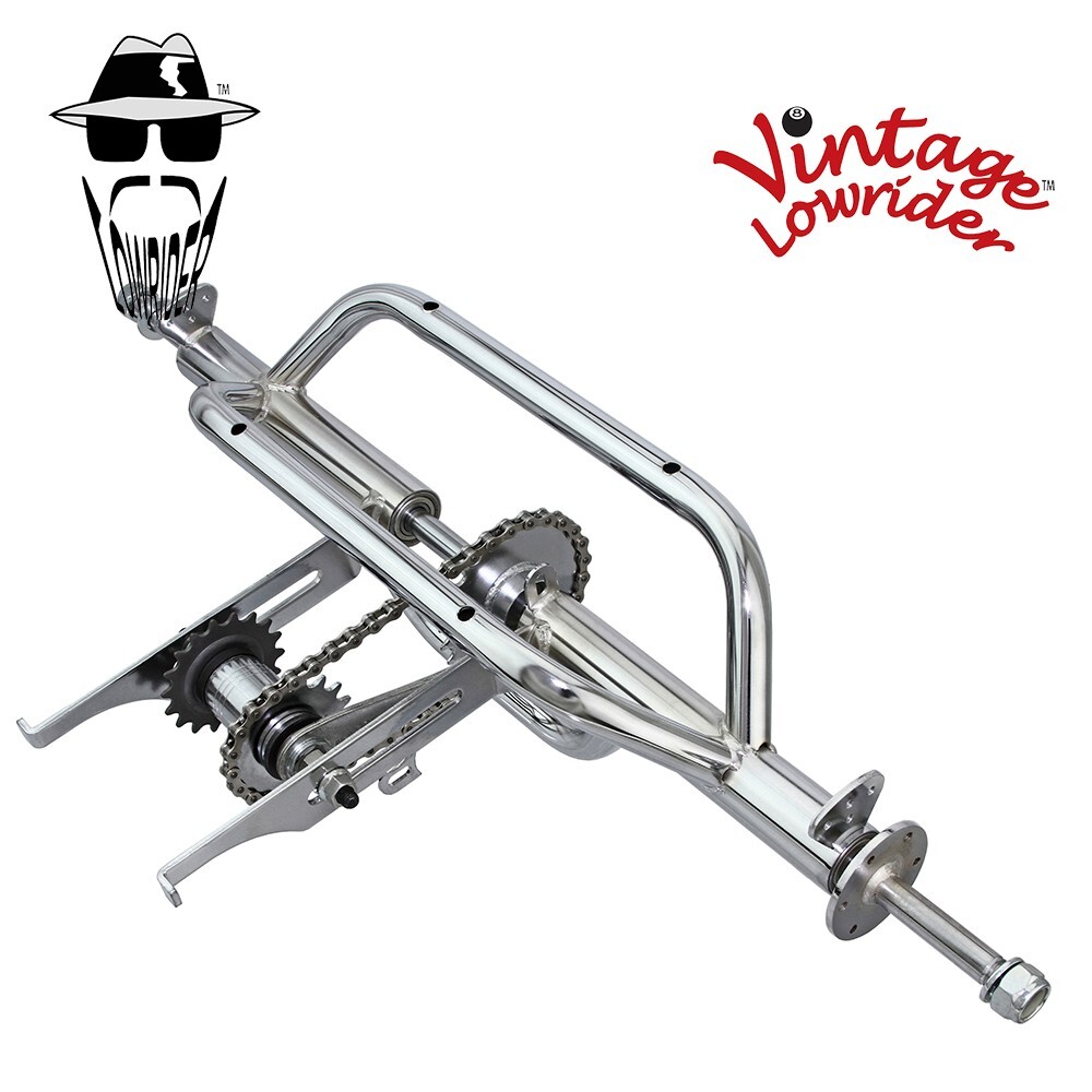 VINTAGE LOWRIDER 20-26″ 1 SPEED TRIKE CONVERSION KIT COASTER 5/8 AXLE CHROME.