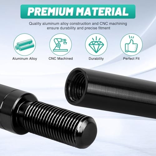10 Inch Shifter Extension, M12x1.25 Gear Shift Knob Extender 10 Inches Black