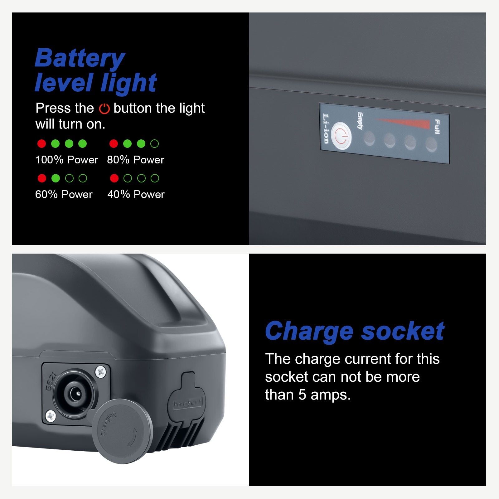 Vivi Ebike Battery 48V 10.4Ah Electric Bike Battery 48V Lithium Battery Replace