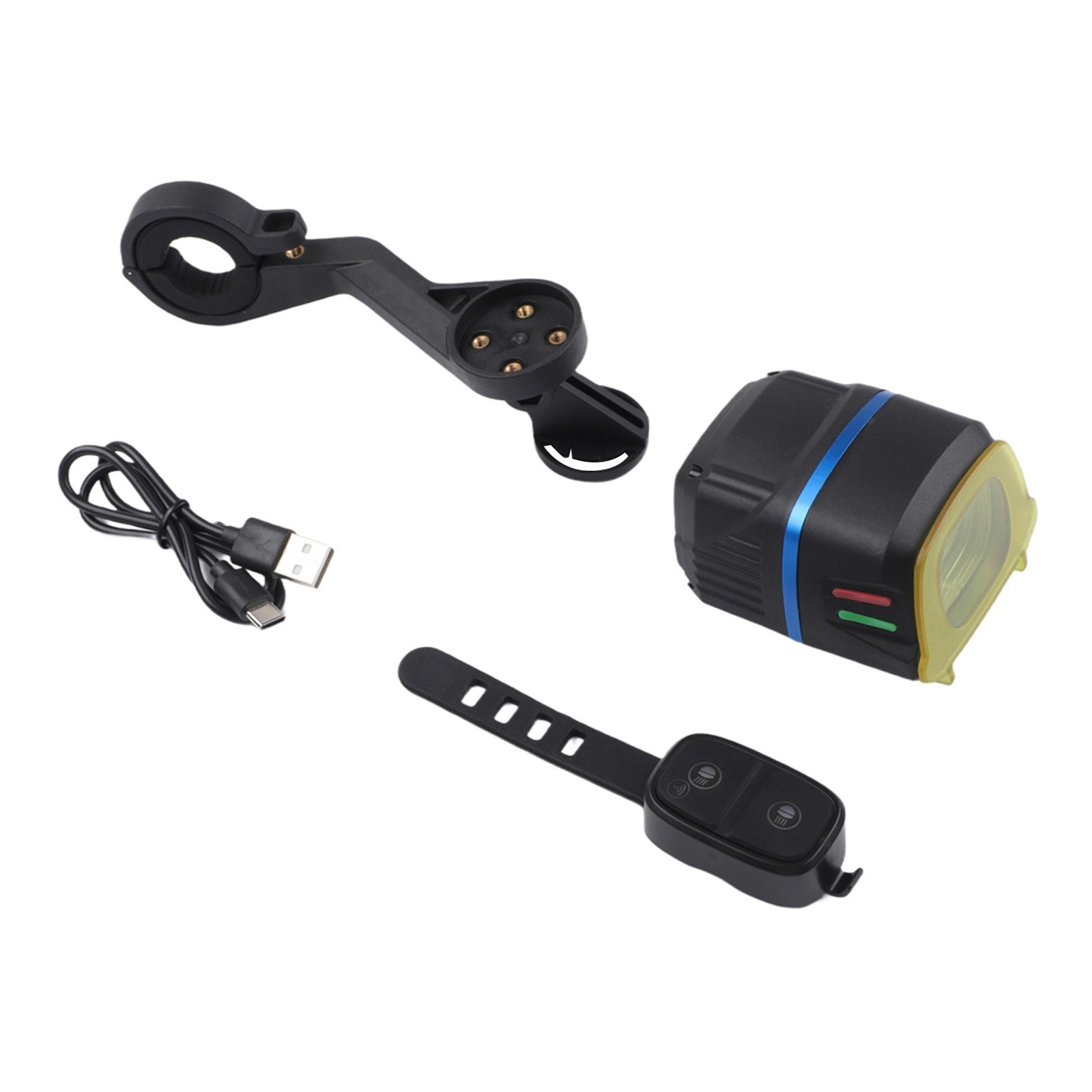 USB-C Bike Light Bike Headlight 280-1100LM Output Dual Yellow/white Beam