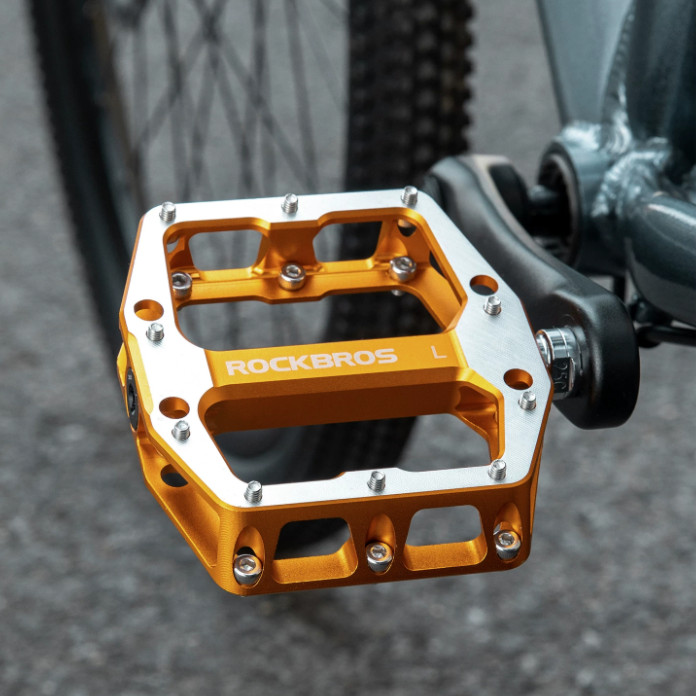 Bike Pedals Downhill Aluminum Alloy Sealed Bearing Wide Flat Non Slip ROCKBROS