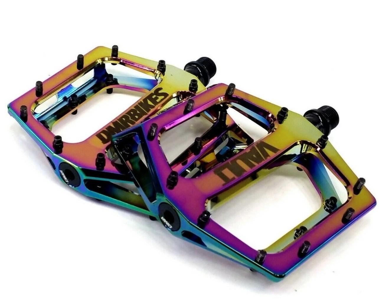 DMR Vault Lacon Limited Signature Mountain Bike Platform Pedals Chromo Oil Slick