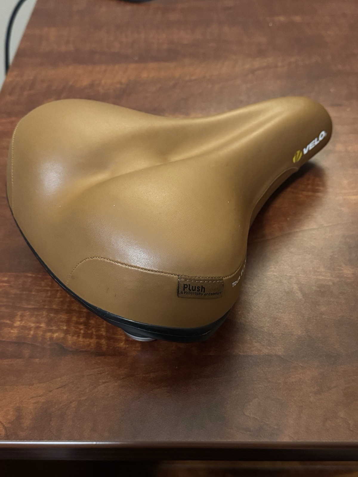 VELO Tour Ela X Comfort Bicycle Saddle Seat, Brown, Synthetic/Plastic