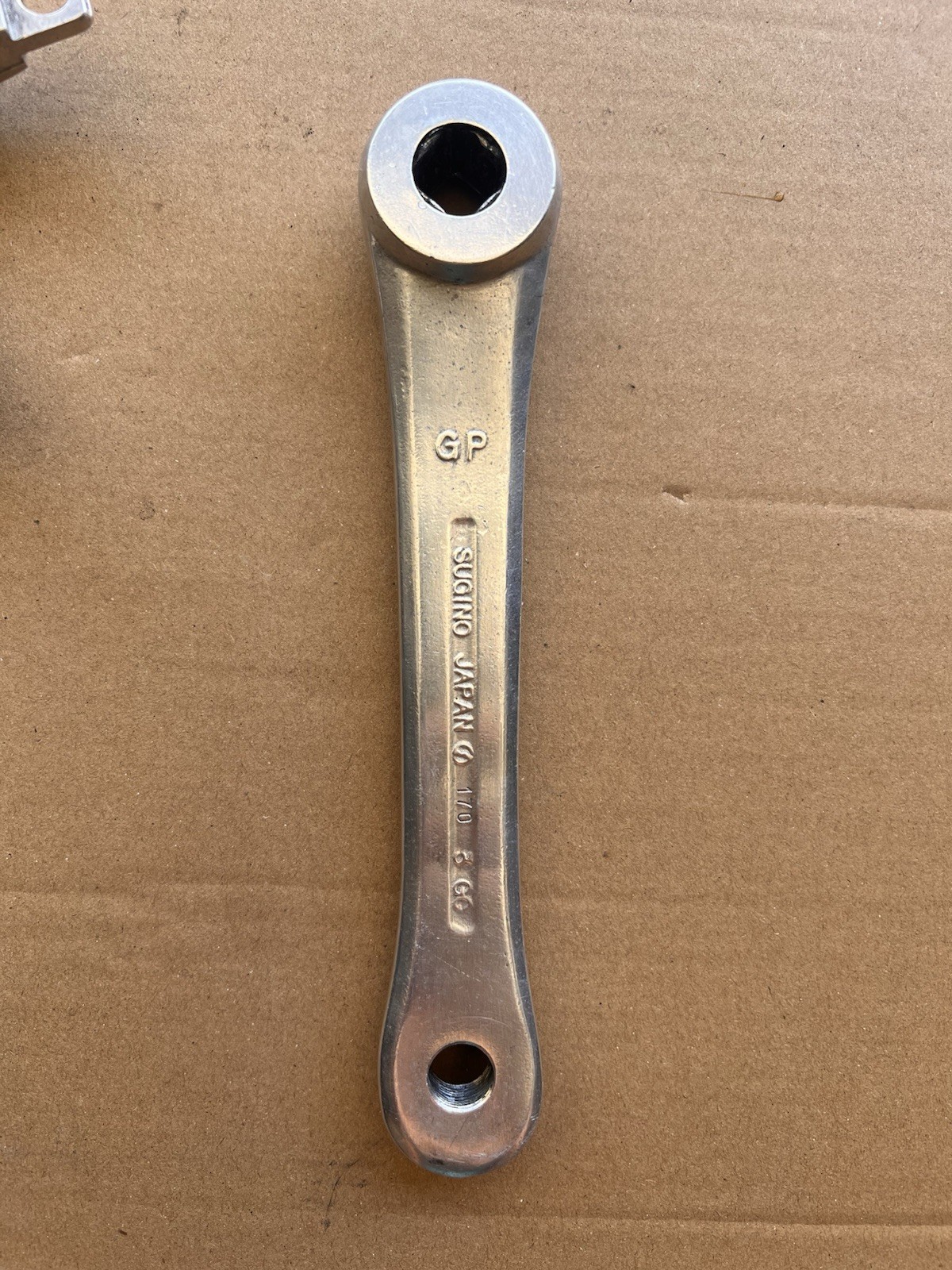 Sugino GP 170mm Square Taper Road Aluminum Crank Arms Set Silver 130BCD