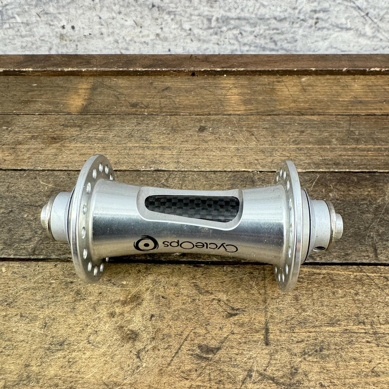 CycleOps Front Hub 32 Hole 32h Carbon Aluminum Shell 7003F QR Silver Rim Brake