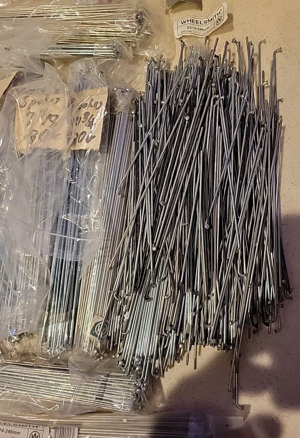Lot Of Bike Spokes 23lbs Random Name Brands & Sizes Wheel Smith