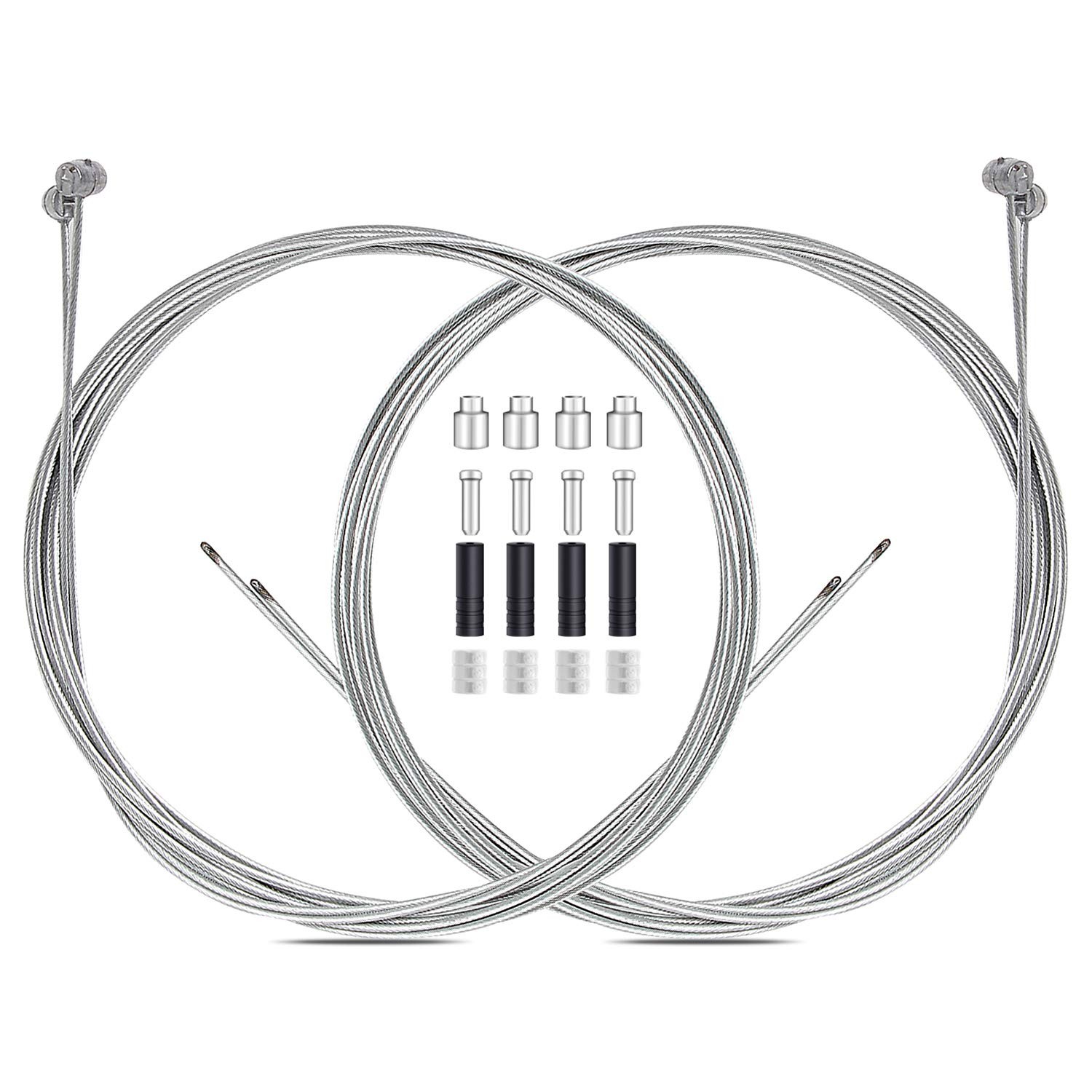 4PCS Premium Bike Brake Cable Set,Universal as the picture shows, Silver