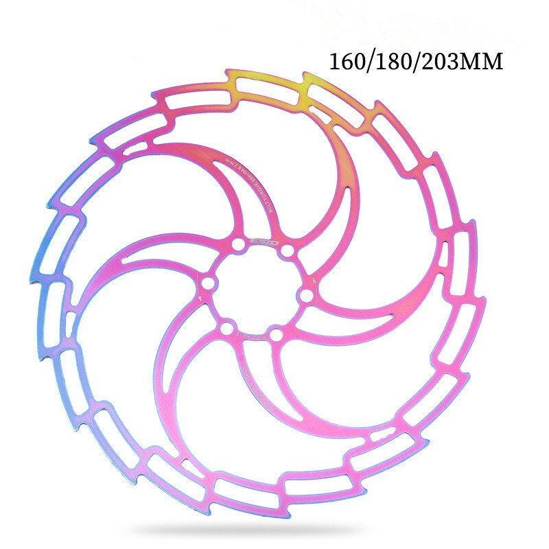 Ultralight Hollow Brake Rotor 160/180/203mm MTB Bike Disc Brake Rotors Colorful