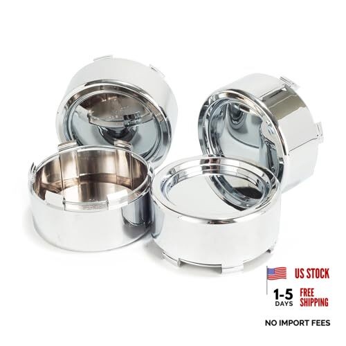 4 Pack 86 mm / 3.39 in Wheel Center Caps Kit, OD: 86 mm / 3.39 in, ID: 83 chome