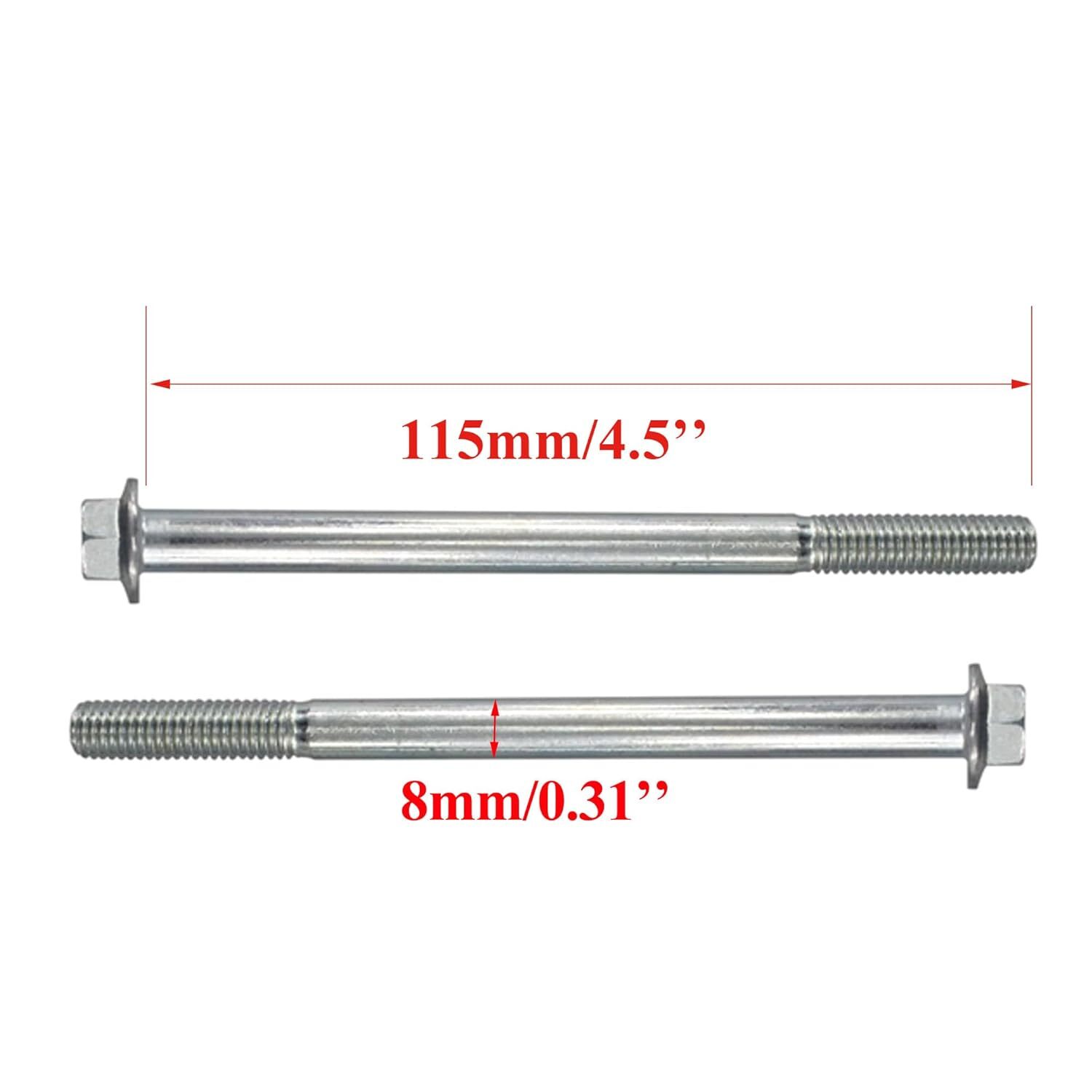 2Pcs 8Mm X 115Mm Pit Bike Top & Bottom Engine Mount Bolts 125Cc 140Cc Pit Bike