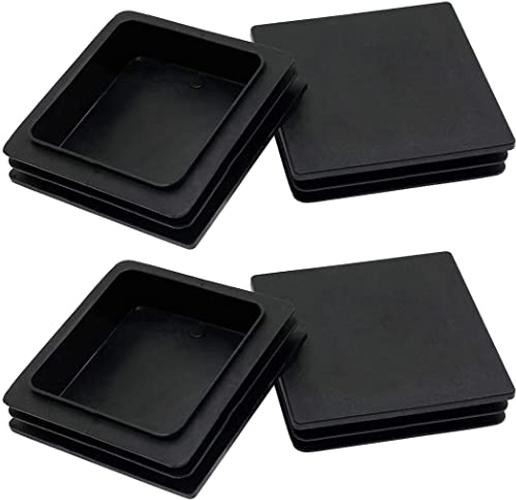 4 Pack 3 Inch Square Plastic Plugs,End Caps 75mm×75mm Insert End 3 in * 3 in