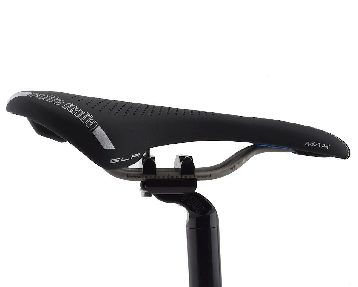 Selle Italia Max SLR Gel Superflow Saddle (Black) (Titanium Rails)