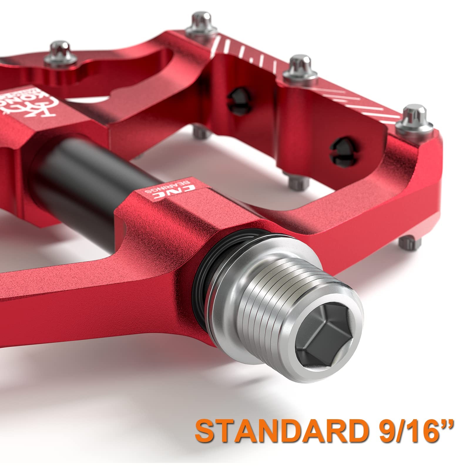 Mountain Bike Pedals with 3 Seal Bearing – 9/16″ MTB Pedals Platform Lightwei…