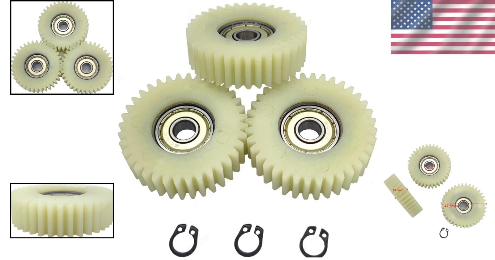 36T Nylon Motor Gear Set for Bafang E-Bikes – Durable Gear Replacement Kit