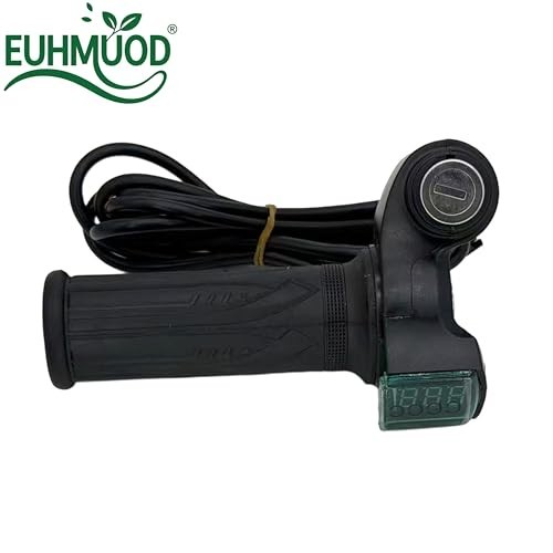 Universal E-Bike Throttle Grip 12V-84V with LCD Display & Key Lock for Scooter/M