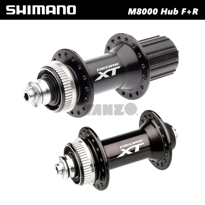 Shimano Deore XT M8000 Hub Set – Front and Rear Hubs with QR Skewers Included-OE