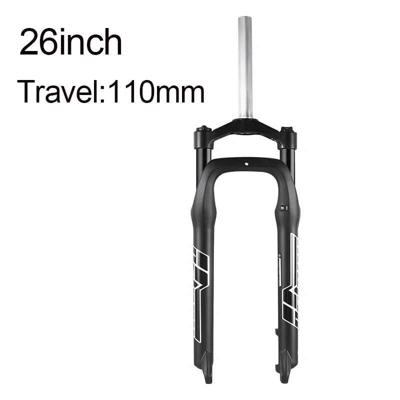 Snow Bike Fork 100/110mm Stroke 20 26 Inch Fat Tire Spring Mechanical Air Fork