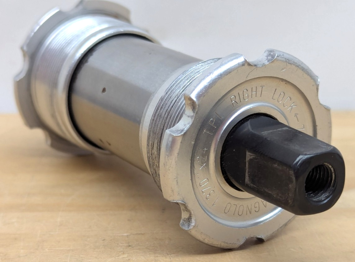 Vintage Campagnolo Bottom Bracket 68mm 116mm 1.37×24 BSA ISO English Silver