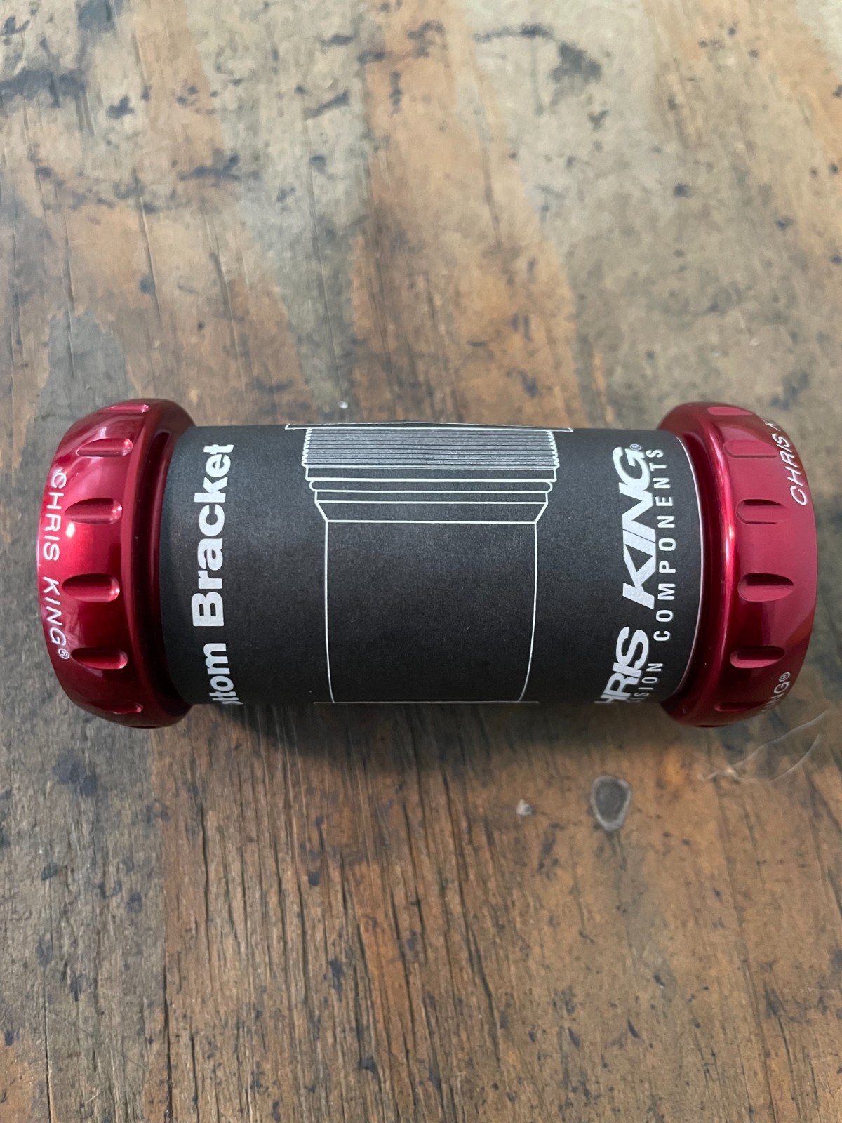 Chris King Threadfit Bottom Bracket 24mm BSA Road 68/73mm Red