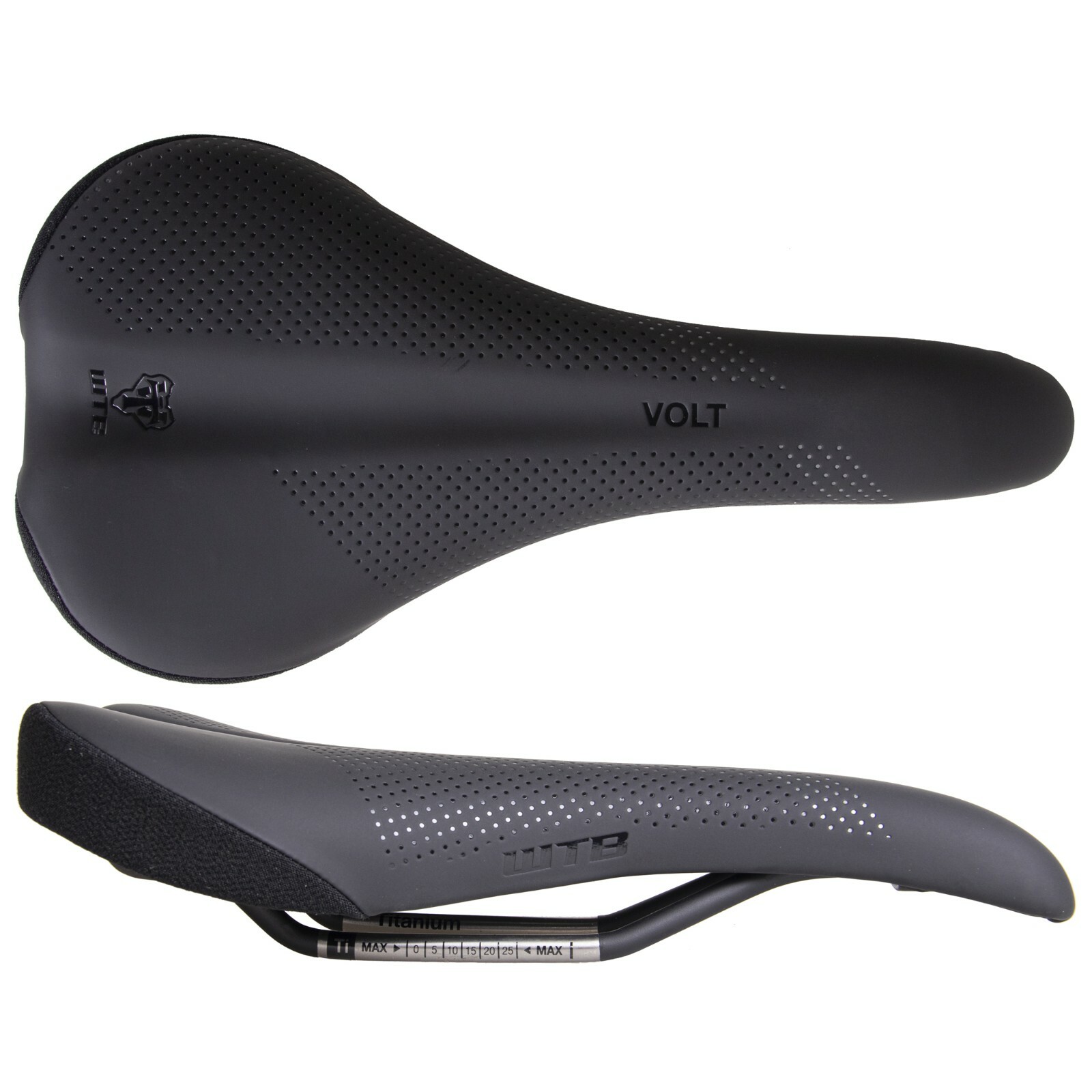 WTB Volt Bike Bicycle Saddle Seat with Titanium Rails Medium 142mm Black