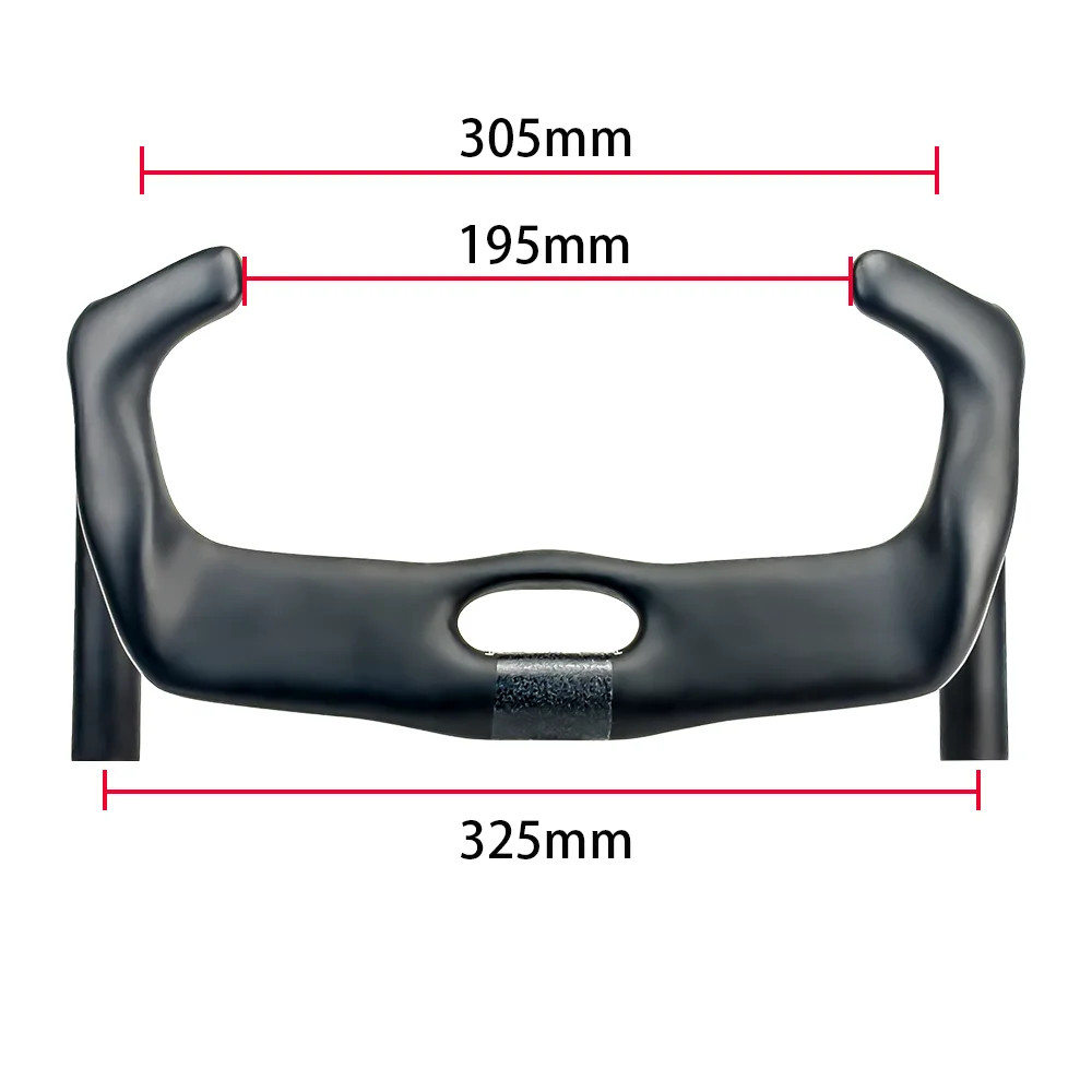 TT Bike Carbon Fixed Handlebar 31.8mm Diameter 285-385mm Road Bicycle Bent Bar