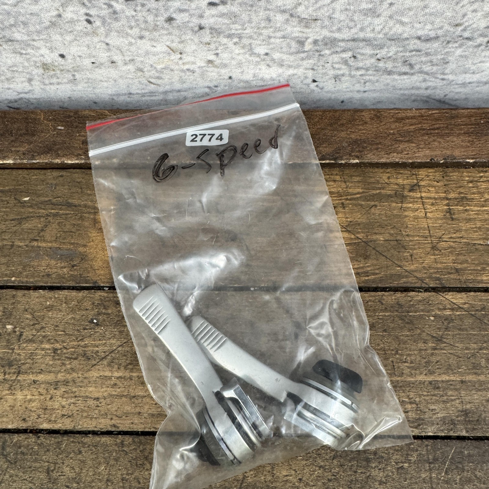 Vintage SunTour AccuShift Power 6 Speed Down Tube Shifter Set Silver Japan