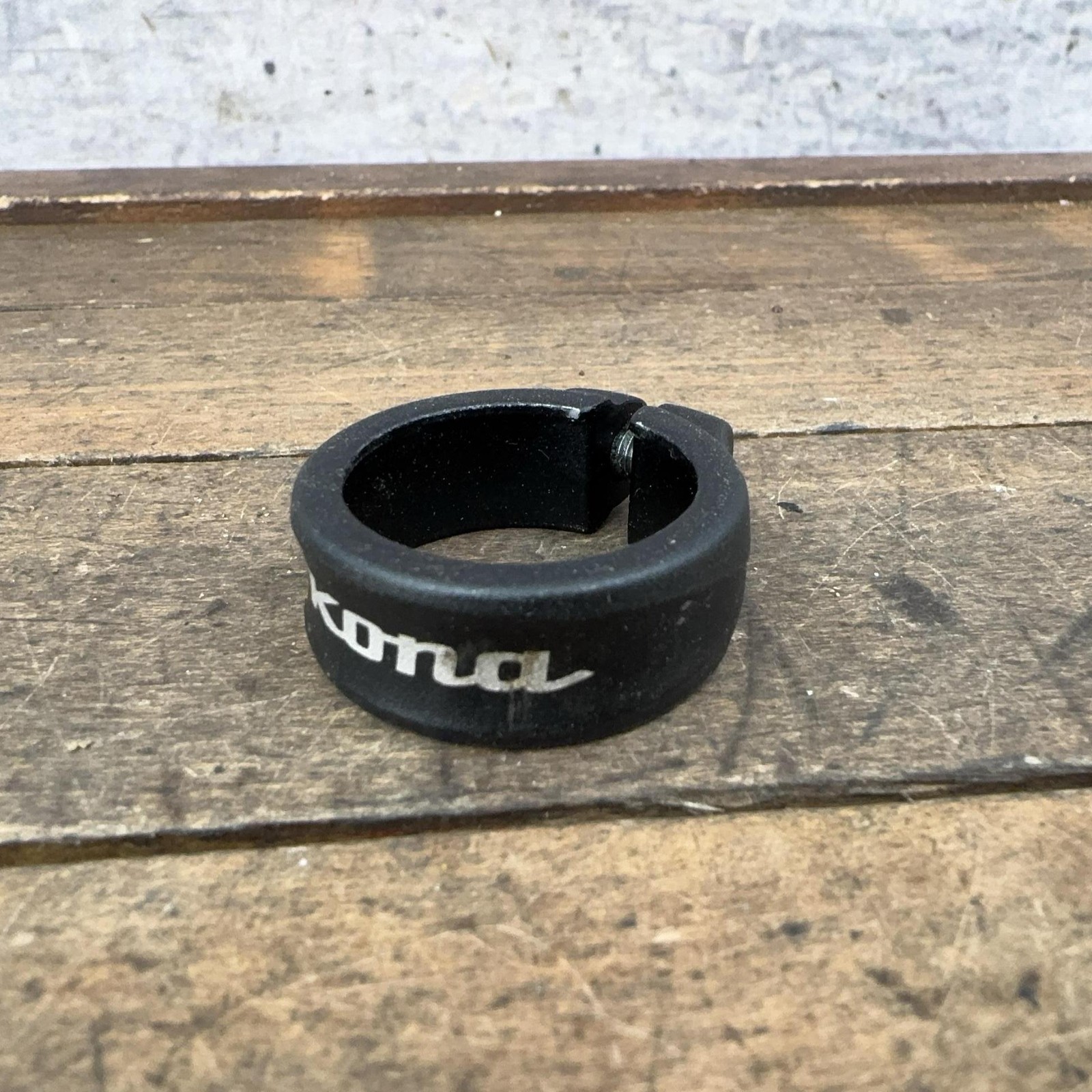 Vintage Kona Seatpost Clamp 29.8mm Black Alloy Bolt-On MTB Road Bike Collar