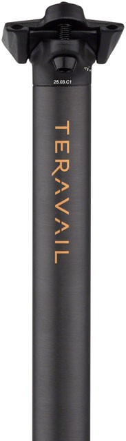 Teravail Stratum Carbon Seatpost – 30.9 x 400mm, 18mm Offset, Black