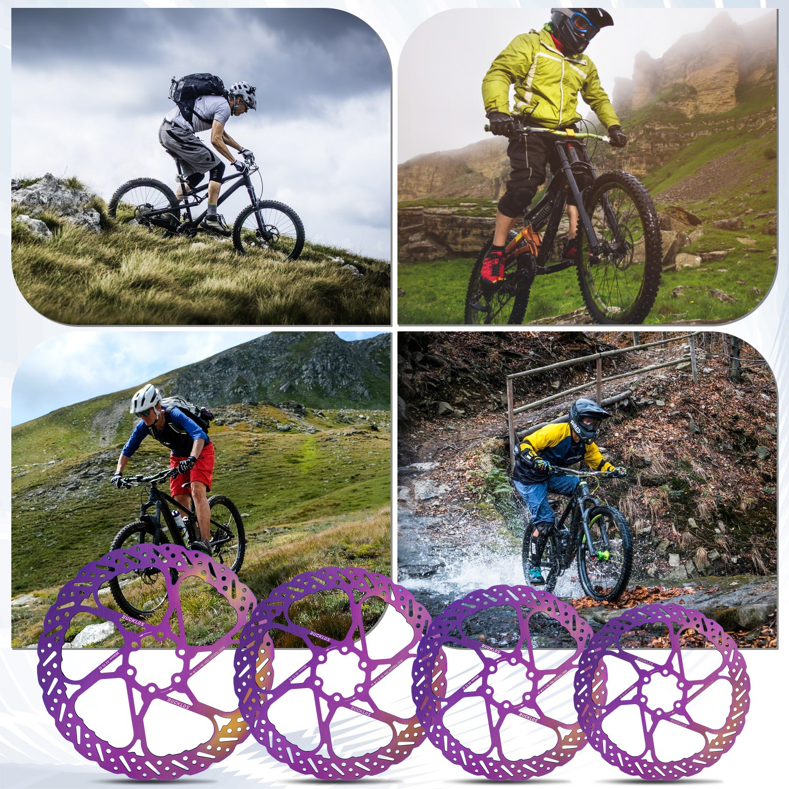 Bicycle Disc Brake Rotor Hydraulic 140/160/180/203mm MTB/BMX Bike Aluminum US
