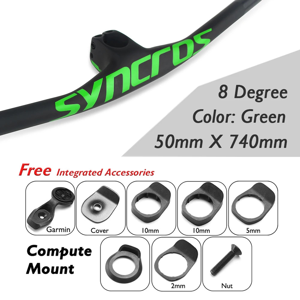 Carbon Mountain Bicycle Handlebar 8 Degree with Stem 30/40/50mm Accessories