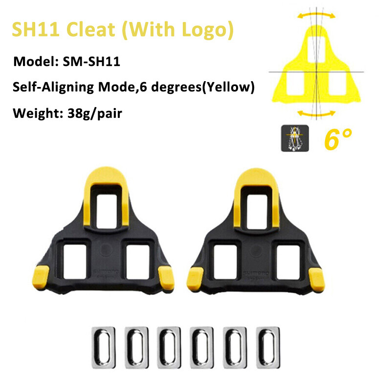 Shimano SM-SH11 SPD-SL Road Bike Pedal Cleats 6-Degrees Float fits 105 Ultegra