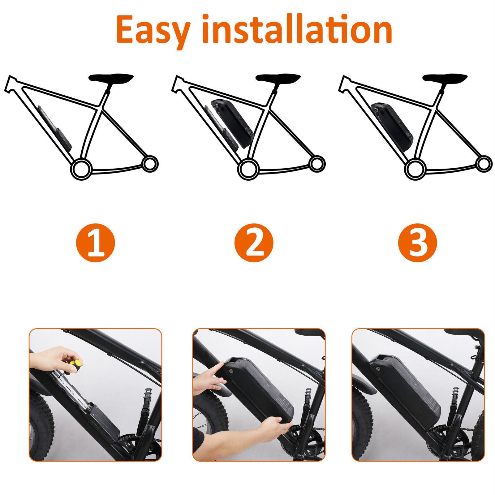 36V 10Ah 300W 500W 750W 1000W Electric Bike Bicycle Ebike Liion Battery Lockable