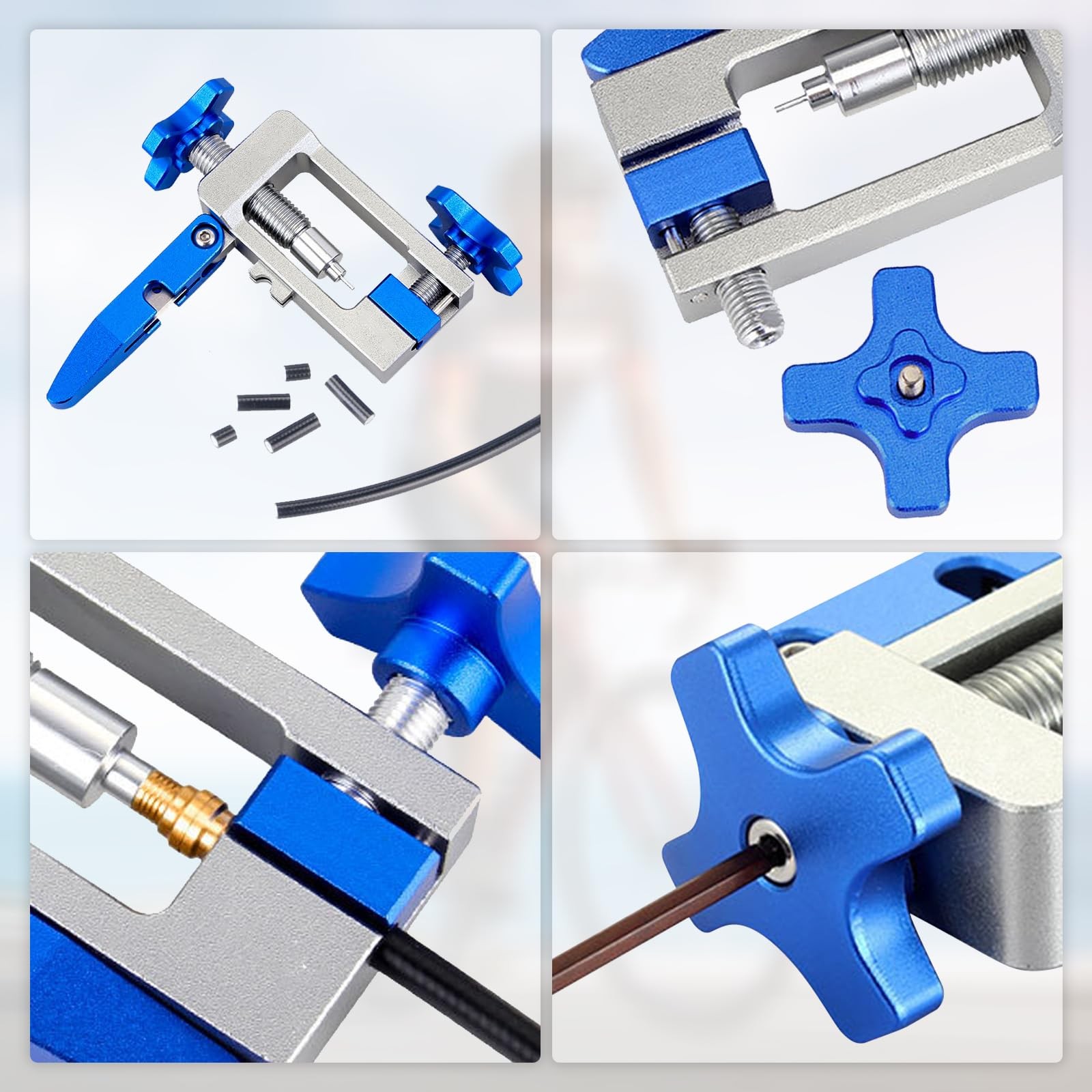 SYWAN Bike Hydraulic Brake Tool Kit, Hose Cutter 2 in Blue-1