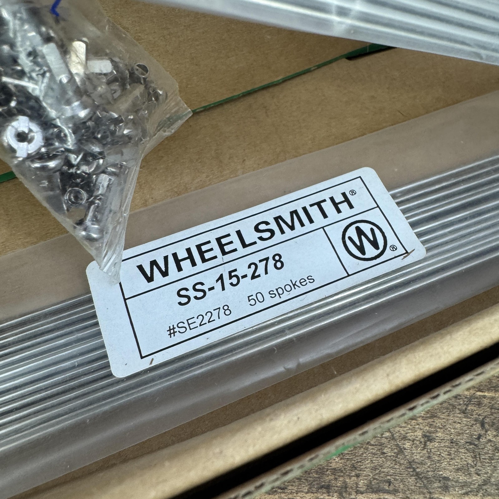 Wheelsmith Bicycle Spokes 278mm Silver Steel 15g J-Bend Box Lot SS-15-278