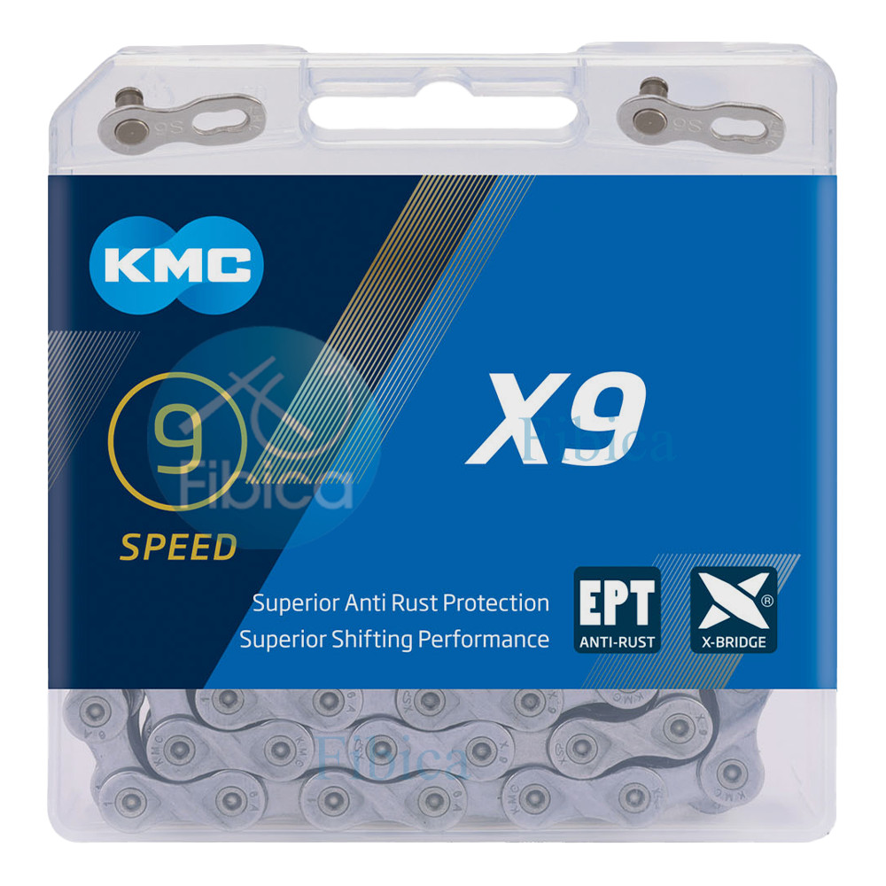 NEW KMC X9 EPT 9-SPEED CHAIN 116 LINK Superior anti rust capabilities