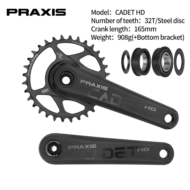 165/170/175mm 30T/32T Single Chainring Mountain Bike Hollow Integrated Crankset