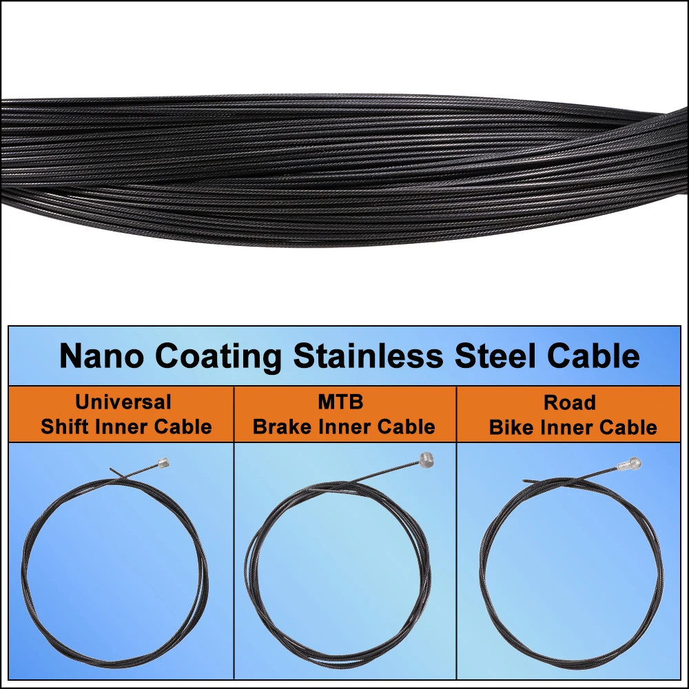 MTB Bike Brake Shift Cable Set Nano Coated Stainless Steel Road Bicycle