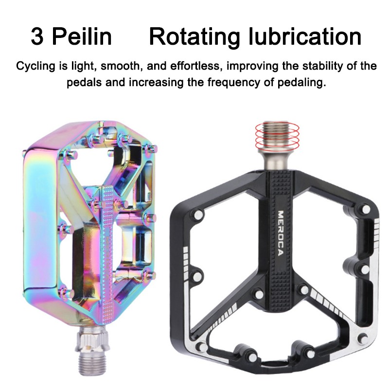 2pcs 9/16″ Mountain Road Bike Pedals DU + Bearing Cycling Bicycle Pedals MTB