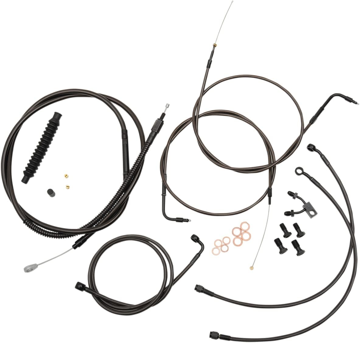 LA-8150KT-19M Cable/Brake Line Kit – 18in.-20in. Ape Hangers – Midnight
