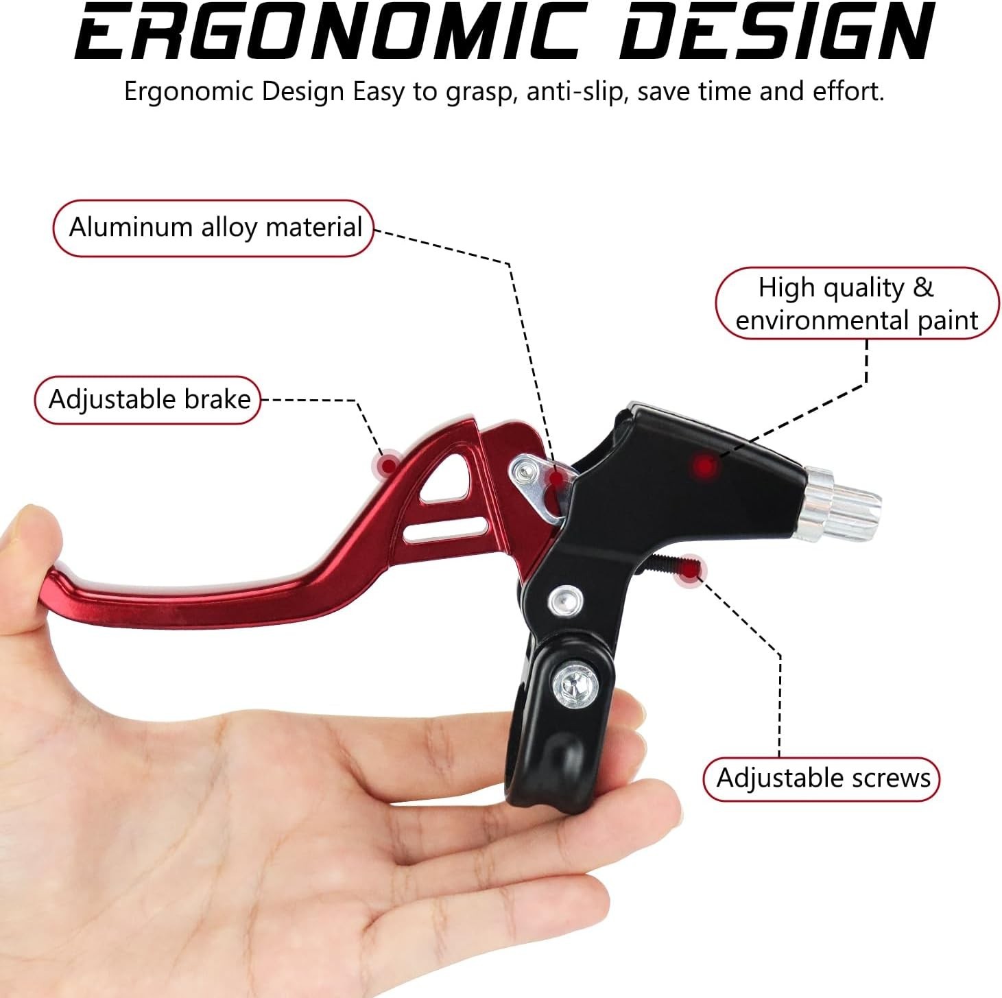 V-Type Bike Brake Set, Complete Universal Bike Front and Rear MTB Brake, Bicy…