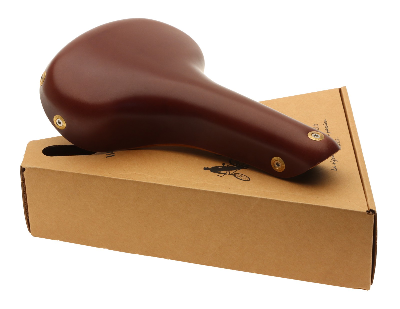 Gilles Berthoud Vars Saddle Titanium Rails Hard Leather Cover Brown NEW NOS