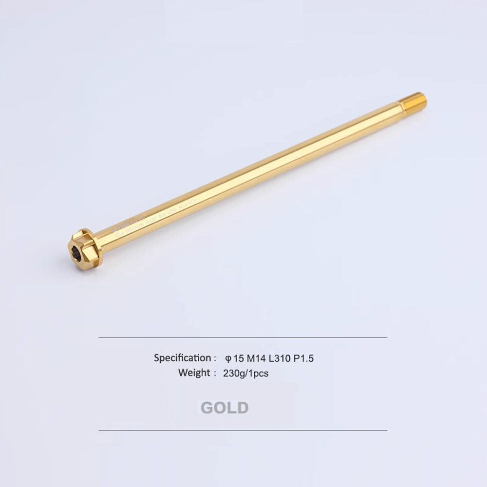 TC4 Titanium Flange Rear Wheel Axle Bolt M14xL180/P1.5 For Motorcycle Electric