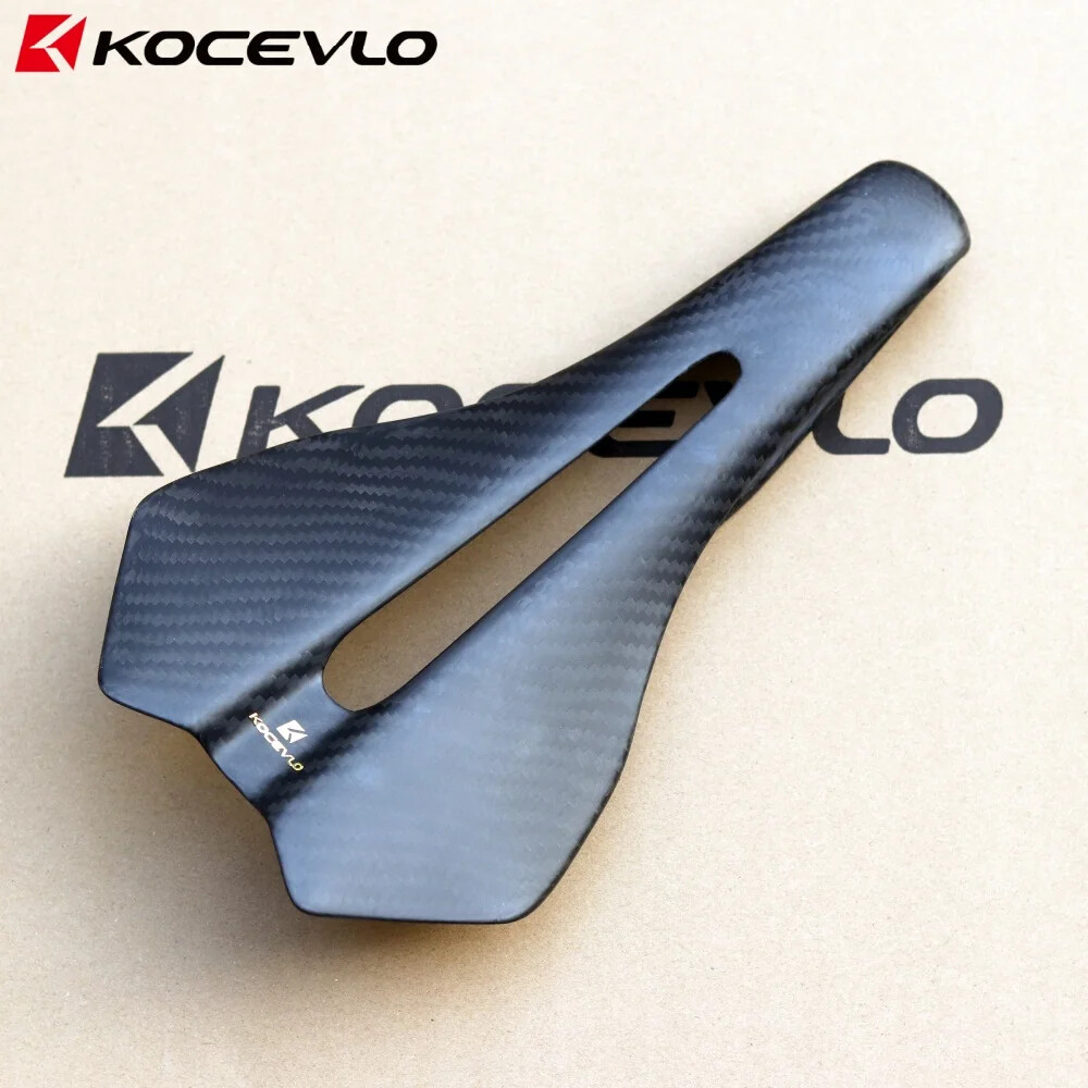 KOCEVLO Carbon Fiber Road Bike Saddle Ultralight 90g Integrated Seat Cushion