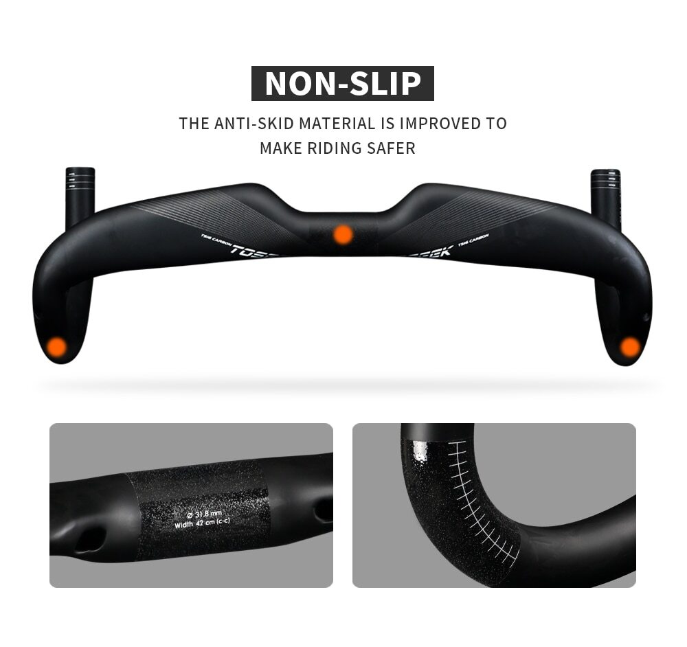 Carbon Road Bicycle Handlebar Internal Routing 400/420/440mm Bicycle Drop Bar