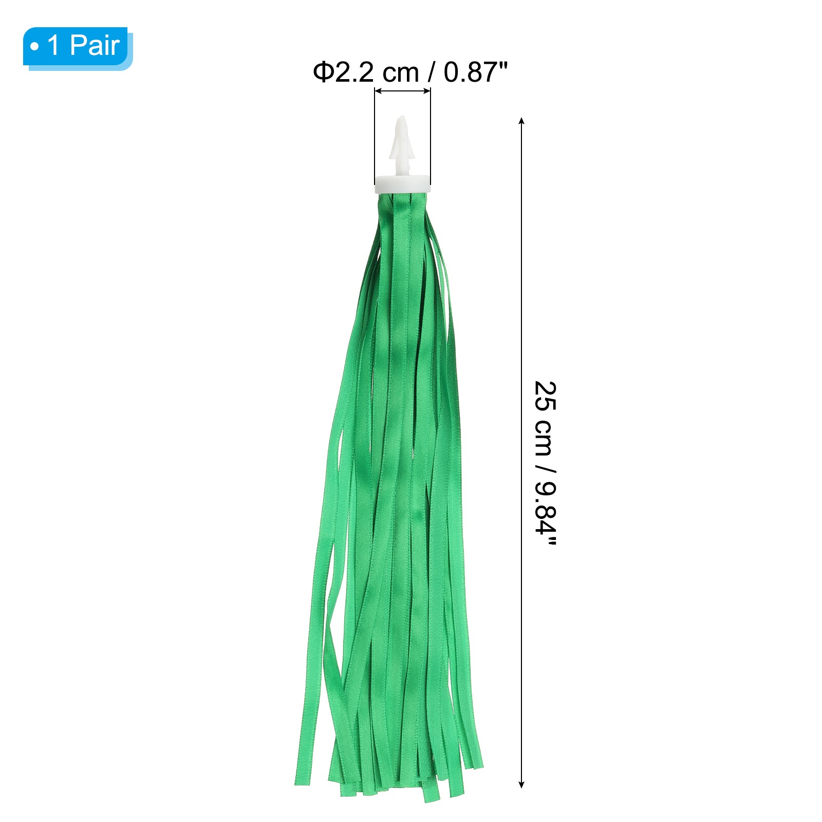 Bike Streamers Scooter Handlebar Tassels Grips Ribbon Green