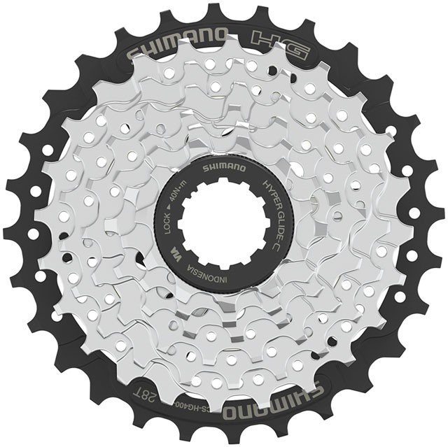 Shimano CS-HG400 Cassette – 7/8-Speed, 11-28t/11-40t/11-45t, Silver