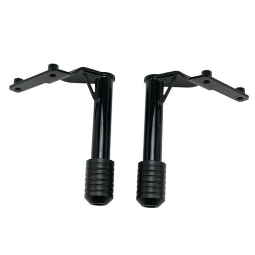 Softail Passenger Peg Crash Bars with CNC Slider End Gloss Black w/Black CNC