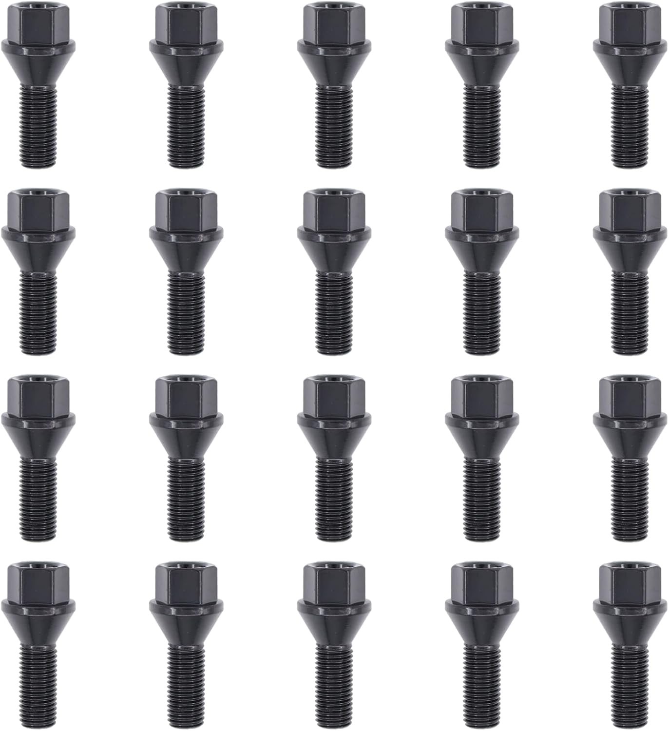 Set of 20 M12 X 1.5 Wheel Lug Bolts Nuts Studs 12mm X1.5mm for BMW E46 E90
